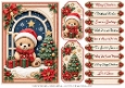 A5 Christmas Teddy Bear - Quick Card Front with Sentiments