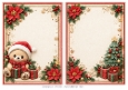 A5 Christmas Teddy Bear - Blank Insert