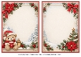A5 Christmas Window Teddy  - Blank Insert 