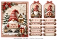 A5 Festive Gnome 2 - Quick Card Front with Sentiments