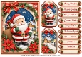 A5 Santas Christmas - Quick Card Front with Sentiments 