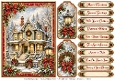 A5 Victorian Christmas - Quick Card Front with Sentiments