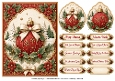 A5 Vintage Christmas Bauble - Quick Card Front with Sentiments 