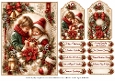 A5 Vintage Christmas - Quick Card Front with Sentiments