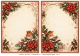 A5 Vintage Christmas Robin 3 - Blank Insert