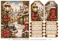 A5 Vintage Christmas Village - Quick Card Front with Sentiments 