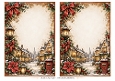 A5 Vintage Christmas Village 2 - Blank Insert