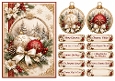 A5 Vintage Gold Christmas - Quick Card Front with Sentiments