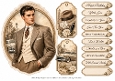 A5 Classic Gentleman 3 - Quick Card Front with Sentiments and Gift Tags