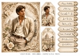 A5 Vintage Gentleman - Quick Card Front with Sentiments and Gift Tags