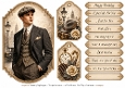 A5 Vintage Gentleman - Quick Card Front with Sentiments and Gift Tags