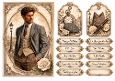 A5 Vintage Gentleman - Quick Card Front with Sentiments and Gift Tags