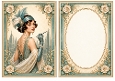 A5 Art Deco Flapper Ladies - Blank Insert
