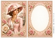 A5 Vintage Rose Parisian Ladies - Blank Insert
