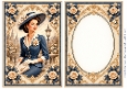 A5 Elegant Vintage Ladies - Blank Insert