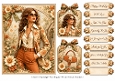 A5 Retro Elegance Ladies Quick Card with sentiments and Gift Tags