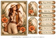 A5 Elegant Autumn Ladies Quick Card with sentiments and Gift Tags