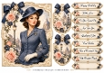 A5 Vintage Elegance Quick Card with sentiments and Gift Tags