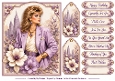 A5 Elegant City Glamour Lady Quick Card with sentiments and Gift Tags