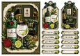 A5 Vintage Gin Club Quick Card with sentiments and Gift Tags