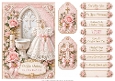 A5 Baby Girl Christening Quick Card with sentiments and Gift Tags