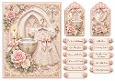 A5 Baby Girl Christening Quick Card with sentiments and Gift Tags