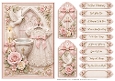 A5 Baby Girl Christening Quick Card with sentiments and Gift Tags