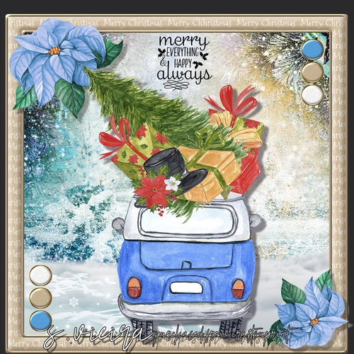 Christmas Van Blue 1 