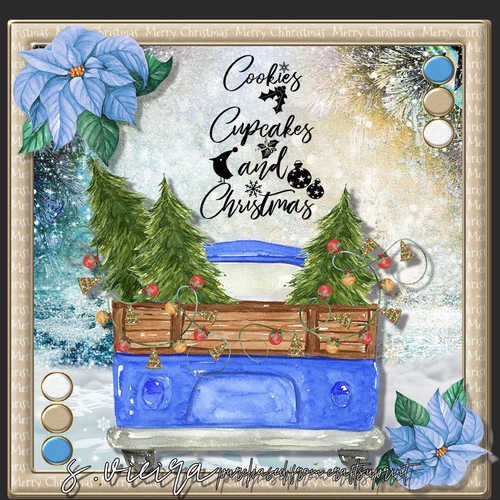 Christmas Van Blue  3 