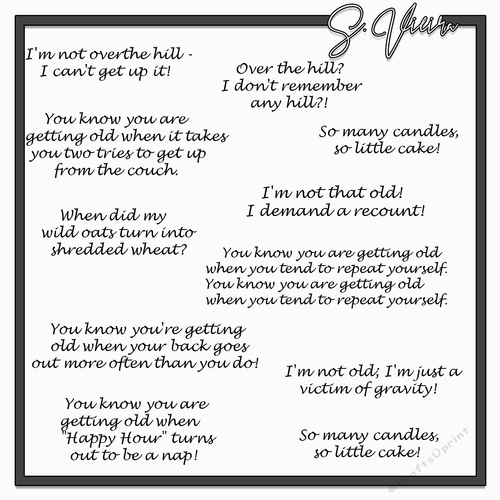 Funny Age sayings 