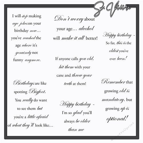 Birthday  old age sayings 2 