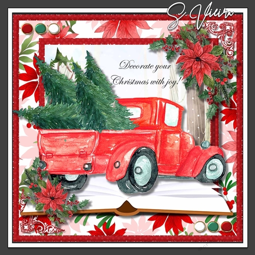 Christmas Trucks Red 2 