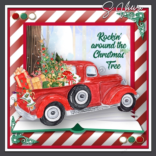 Christmas Vintage Truck 1