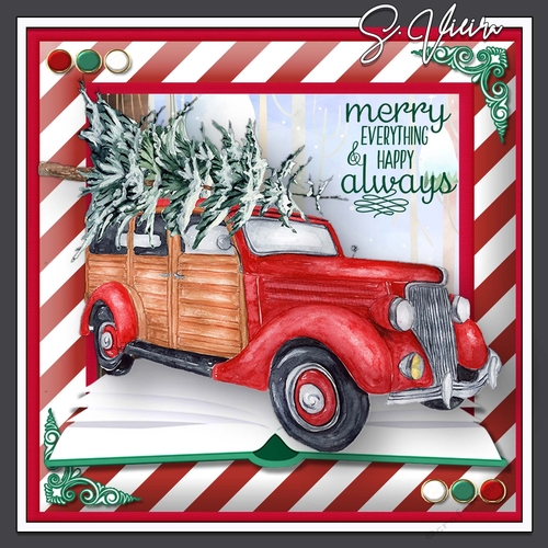 Christmas Vintage Truck 3