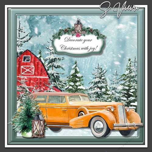 Christmas Vintage car Male  REQUEST  TWO