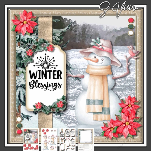 Christmas Winter Snow man 1 
