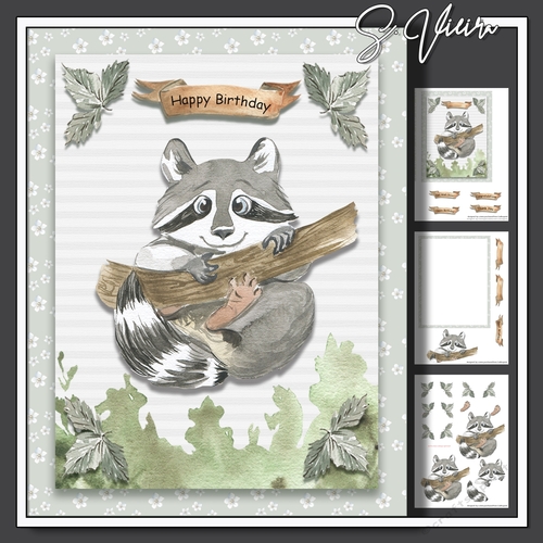 Little Raccoon 6x8 