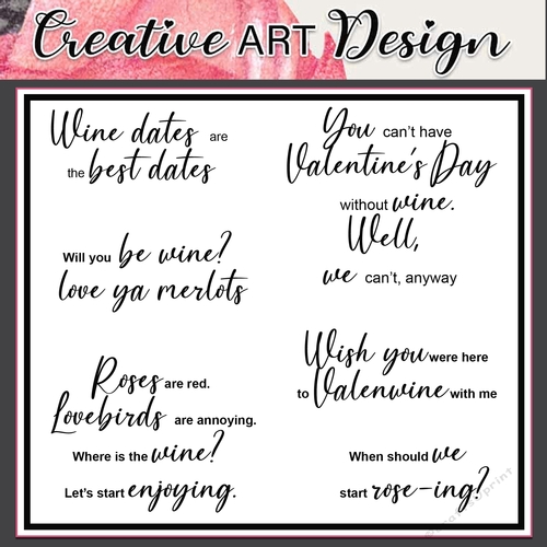 Funny Valentine (WINE)  Word art 