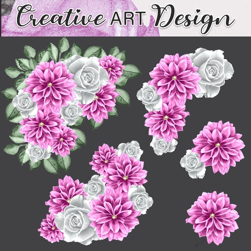 Vintage Pastel Flowers One 