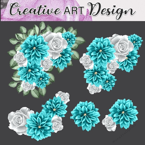 Vintage Pastel Flowers two 