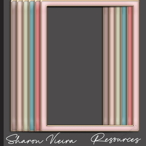 Soft Pastel Earth Series Frames THREE  6x8 