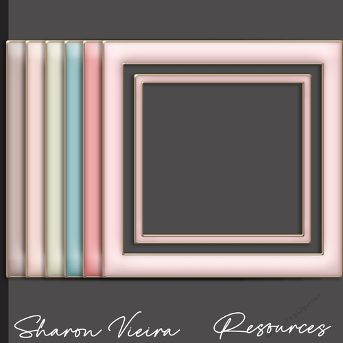 Soft Pastel Earth Series Frames six 