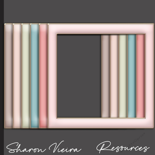 Soft Pastel Earth Series Frames seven 