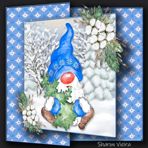 Blue Christmas Fold back 2