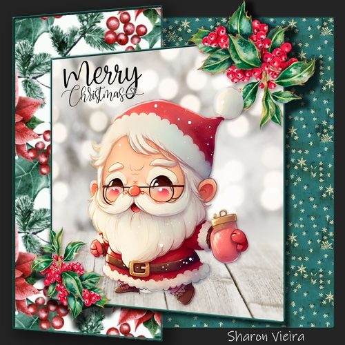 Christmas Santa Fold Back 1 