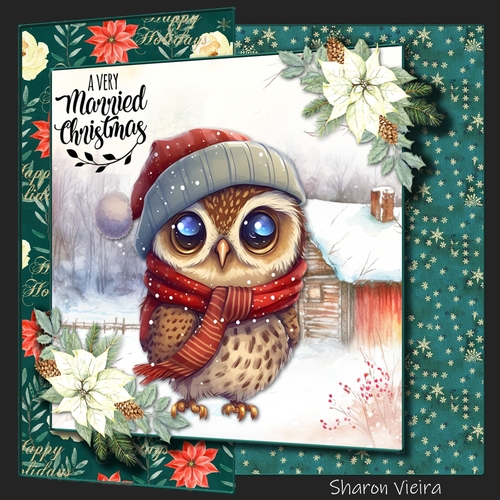 Christmas hoot fold back two 