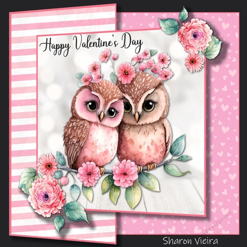 Valentine owl fold back with folio option 3