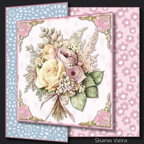 Floral bouquet Fold back with Folio option 2