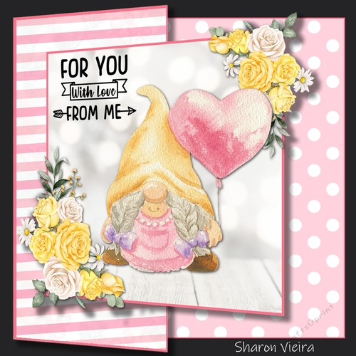Valentine Gnome Foldback with Folio option 1