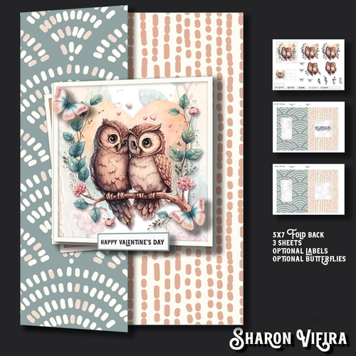 5x7 valentine owl fold back 